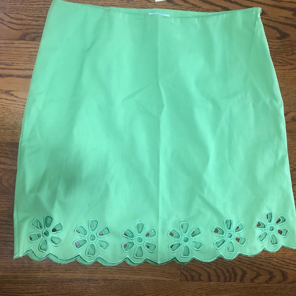 BOCA RATON NEW OLD STK BEACH RESORT   Mint Green Eyelet Skirt by ELIM  Size 18